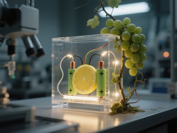 实验室中的水果电池实验