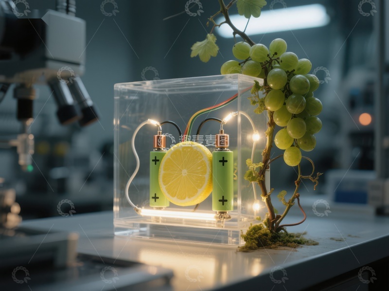 高清大图下载【趣麦麦图】实验室中的水果电池实验