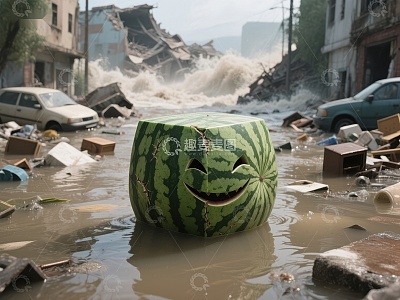 洪水中的西瓜灯