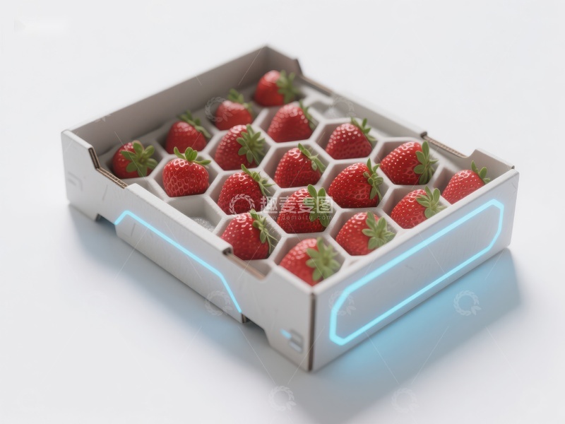 高清大图下载【趣麦麦图】科技感草莓包装盒