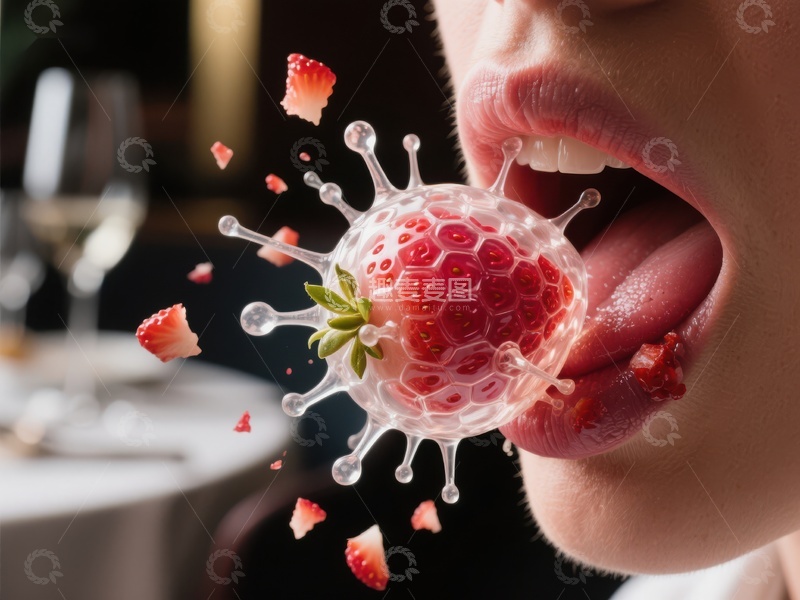 高清大图下载【趣麦麦图】草莓病毒：味觉与视觉的奇幻结合