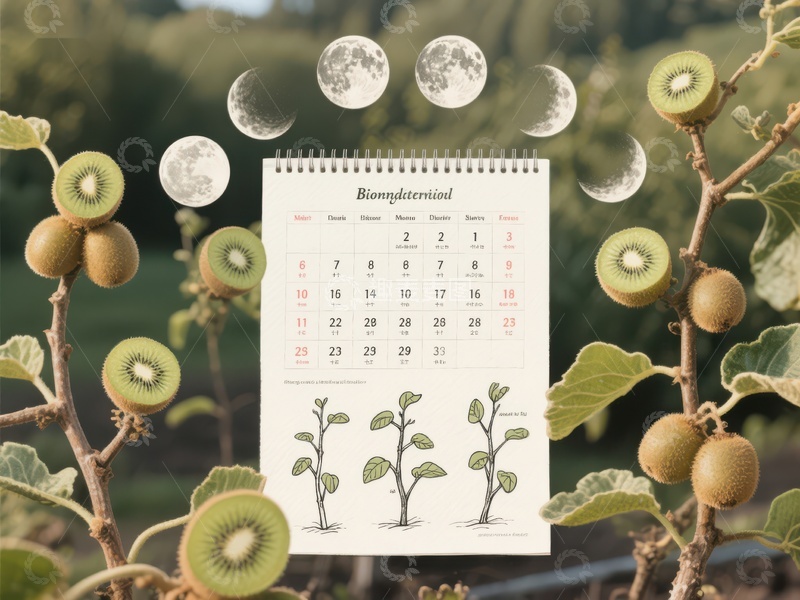 高清大图下载【趣麦麦图】猕猴桃与月相日历的自然融合