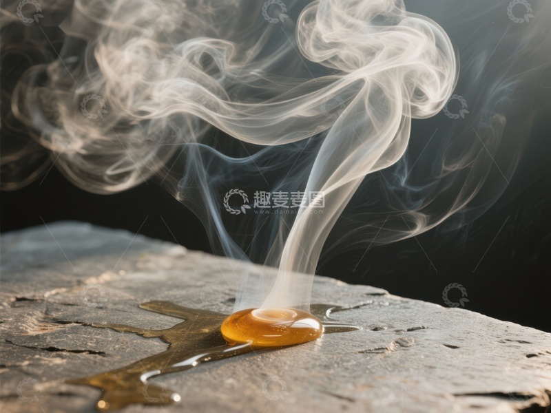 高清大图下载【趣麦麦图】烟雾缭绕的液体滴落场景