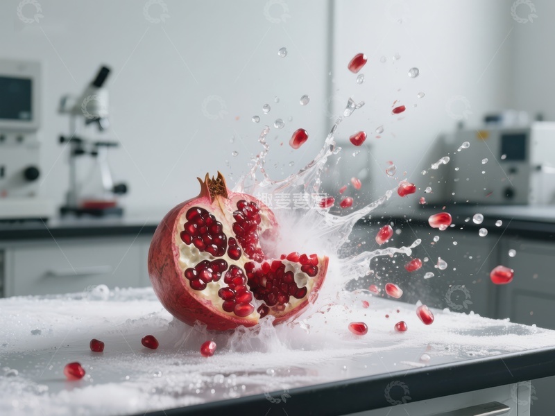 高清大图下载【趣麦麦图】-石榴爆裂，籽粒四溅
