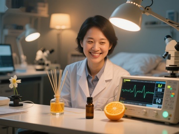 实验室中的微笑科研人员