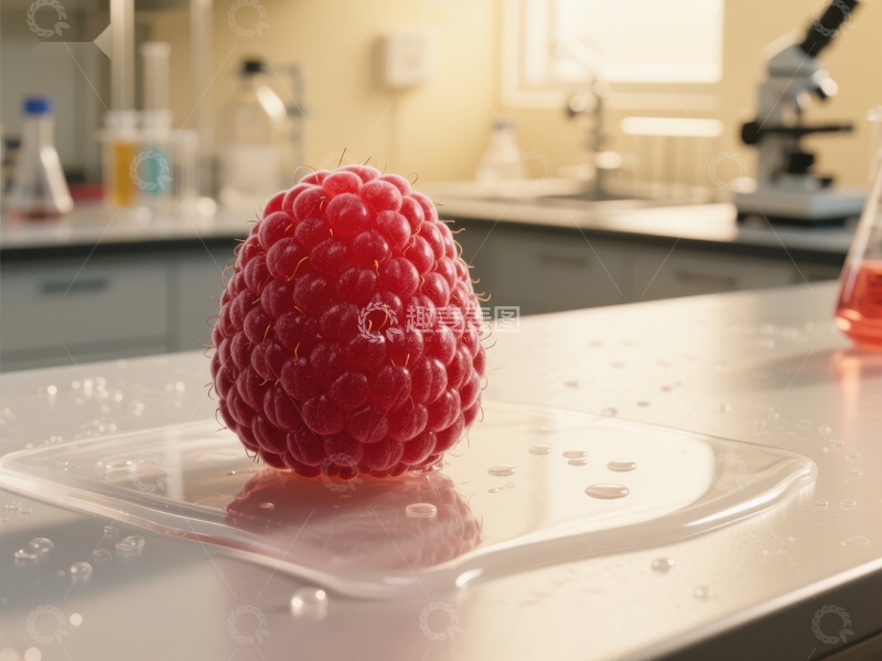 高清大图下载【趣麦麦图】实验室中的新鲜覆盆子