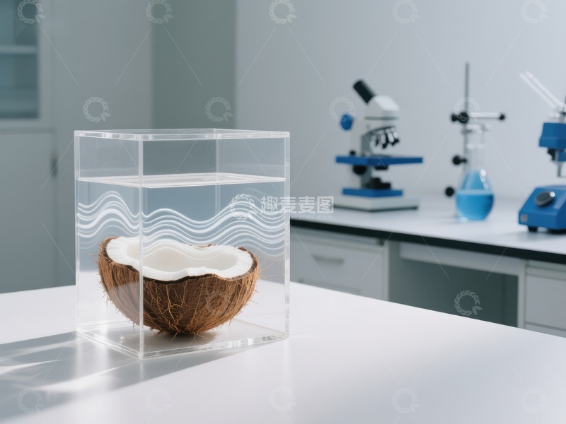 高清大图下载【趣麦麦图】实验室中的椰子展示装置