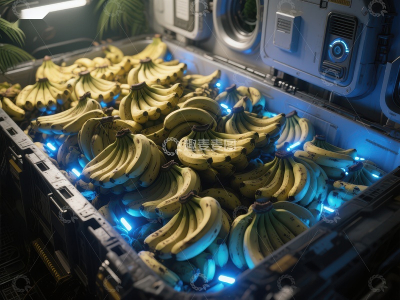 高清大图下载【趣麦麦图】高科技环境中的香蕉储存