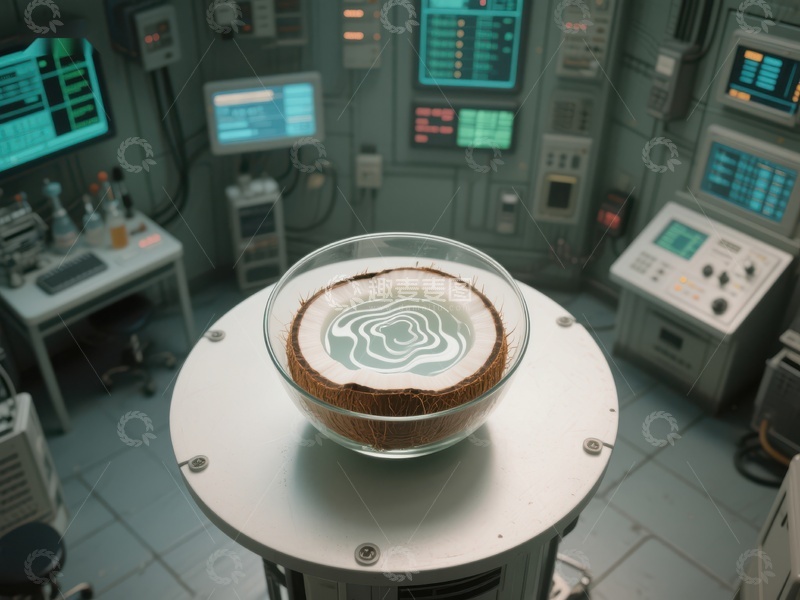 高清大图下载【趣麦麦图】未来实验室中的椰子碗