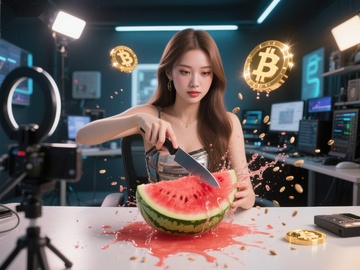 直播切西瓜，金币环绕
