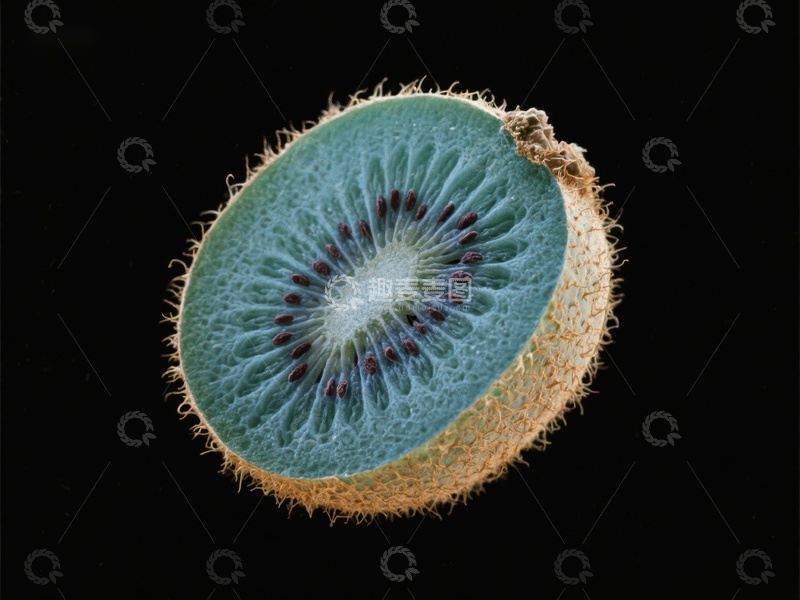 切开的猕猴桃特写