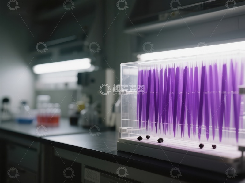 高清大图下载【趣麦麦图】实验室中的紫色移液管排列