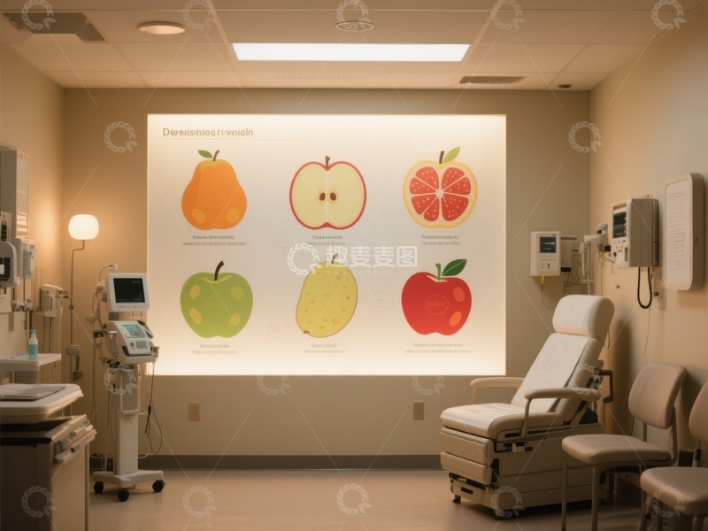 高清大图下载【趣麦麦图】医院候诊室内的水果图案装饰墙