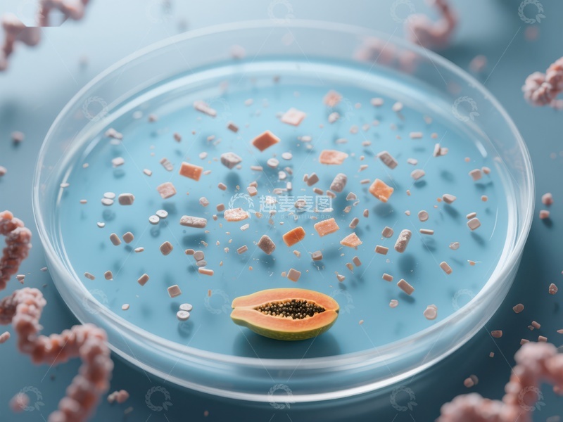 高清大图下载【趣麦麦图】培养皿中的木瓜与微生物