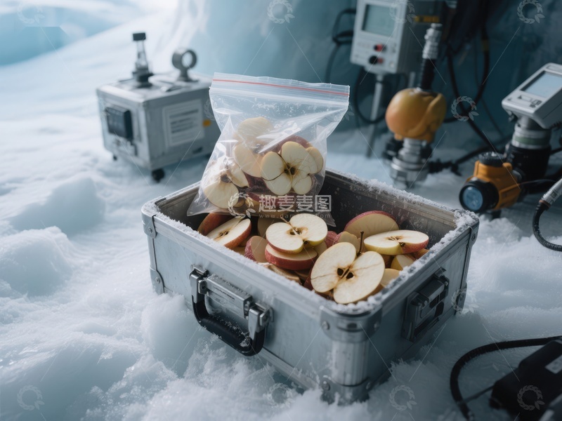 高清大图下载【趣麦麦图】低温实验中的苹果切片
