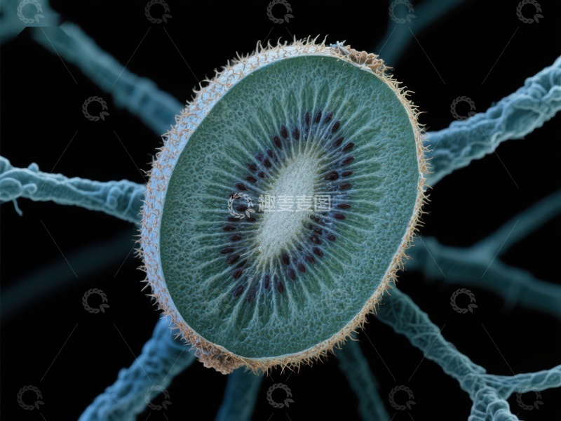 高清大图下载【趣麦麦图】显微镜下的奇异果切面