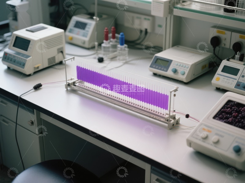 高清大图下载【趣麦麦图】实验室中的紫色光谱分析设备