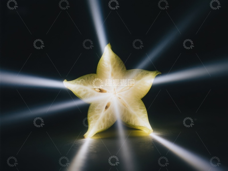高清大图下载【趣麦麦图】光芒四射的星形水果