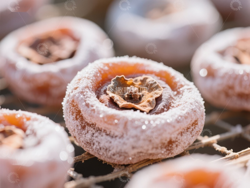 高清大图下载【趣麦麦图】糖霜柿子特写