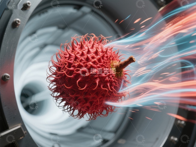 高清大图下载【趣麦麦图】红毛丹在科技涡流中旋转