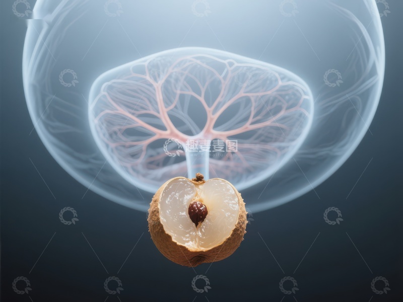 高清大图下载【趣麦麦图】大脑与荔枝的结构对比
