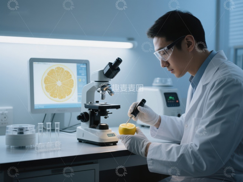 高清大图下载【趣麦麦图】科学家在实验室进行显微镜观察