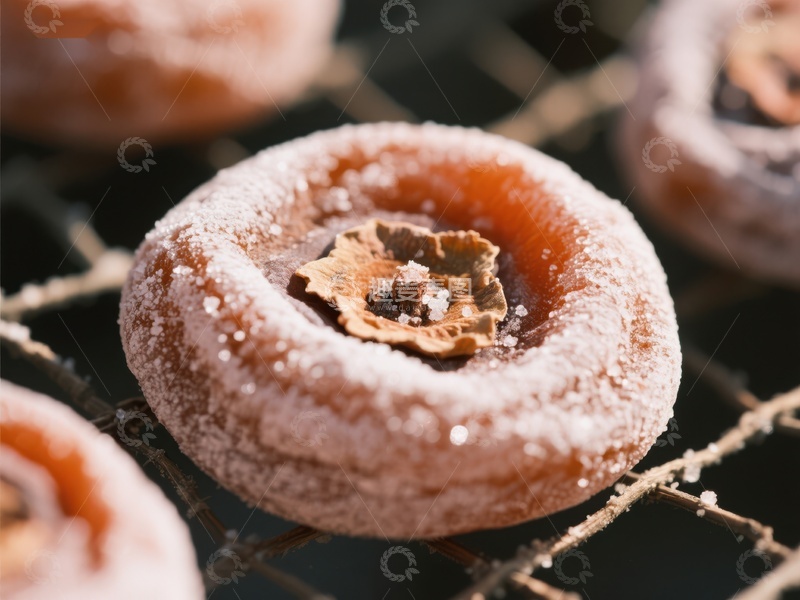 高清大图下载【趣麦麦图】糖霜柿子特写