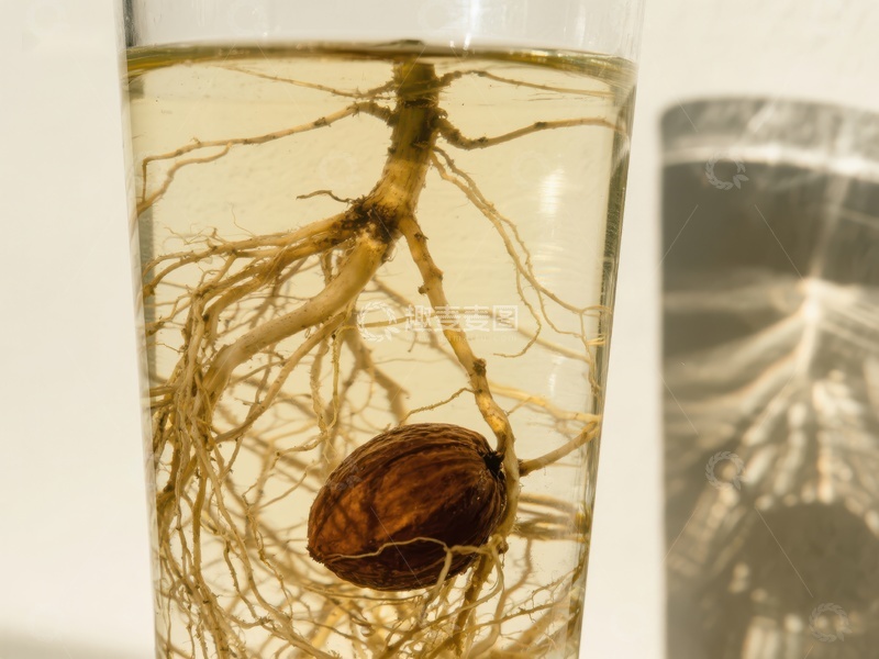 水中生长的植物根系