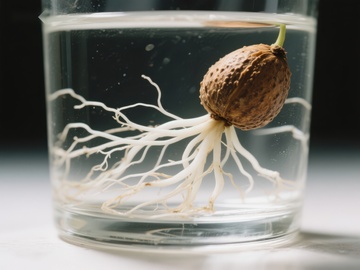 水中萌发的植物根系