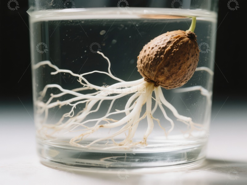水中萌发的植物根系