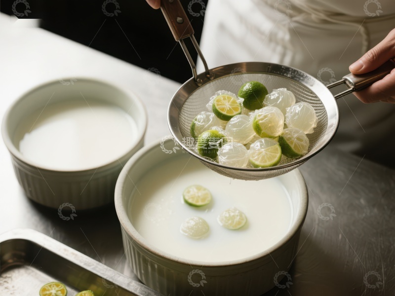 高清大图下载【趣麦麦图】厨师准备青柠甜品