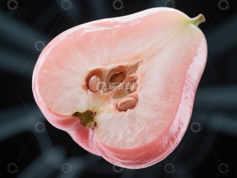 高清大图下载【趣麦麦图】切开的粉红色果实特写