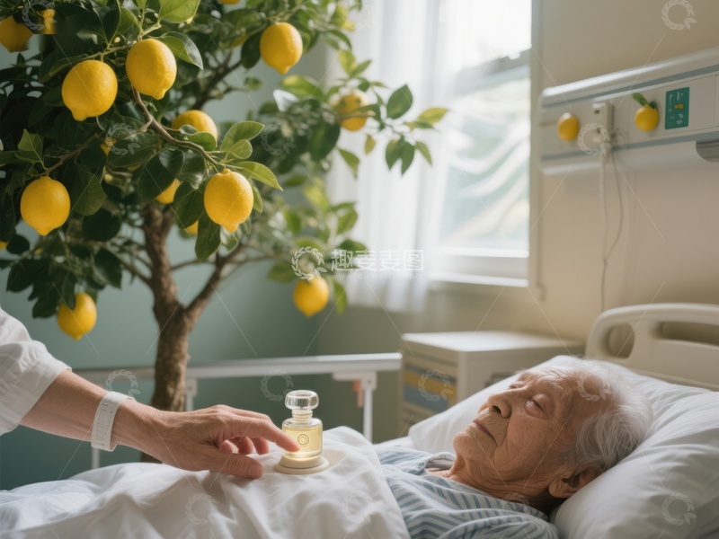 高清大图下载【趣麦麦图】病房中的温馨时刻：柠檬树旁的关怀