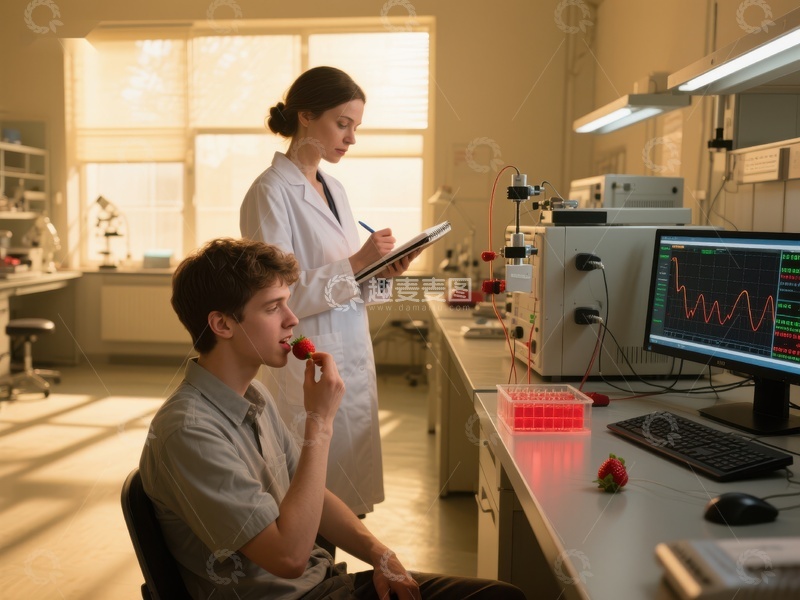 高清大图下载【趣麦麦图】实验室中进行科学实验的两人