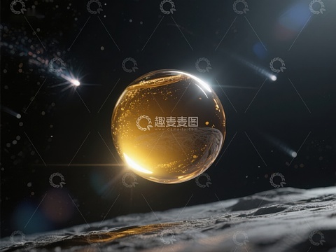 太空中的神秘发光球体