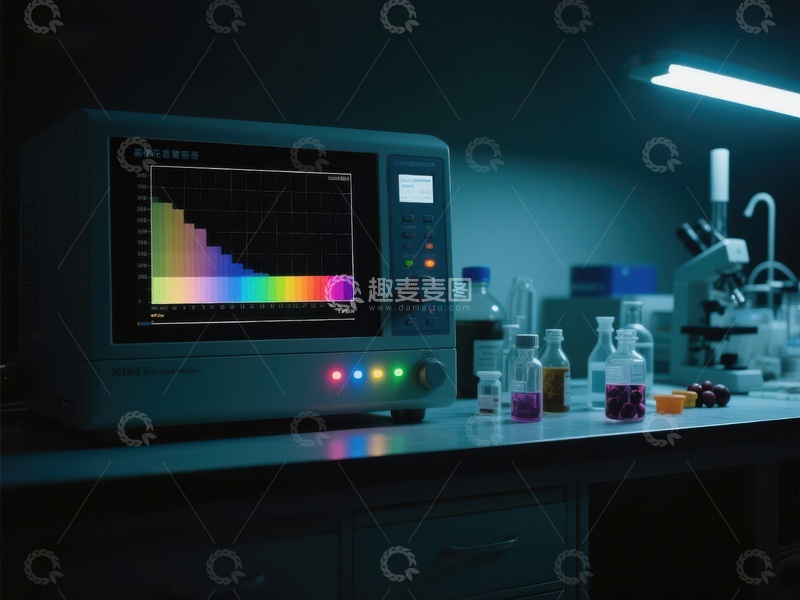 高清大图下载【趣麦麦图】实验室中的光谱分析仪