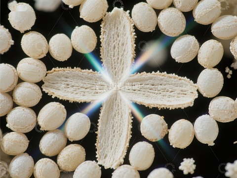 微观世界中的砂轮星与球体