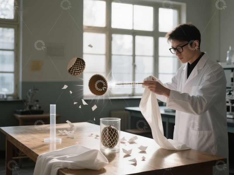 高清大图下载【趣麦麦图】实验室中科学家进行静电实验