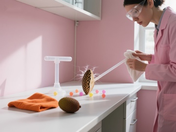 实验室中进行水果样本分析