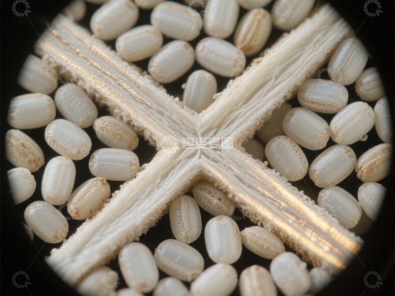 高清大图下载【趣麦麦图】显微镜下的交叉结构与颗粒