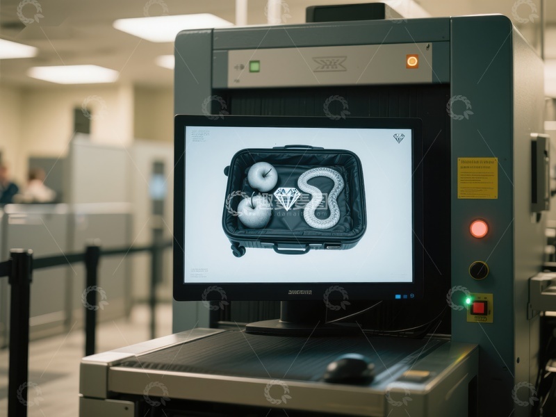 高清大图下载【趣麦麦图】安检设备显示行李内物品图像