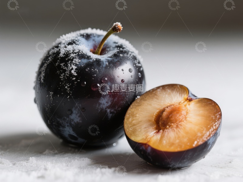 高清大图下载【趣麦麦图】新鲜李子与切半展示