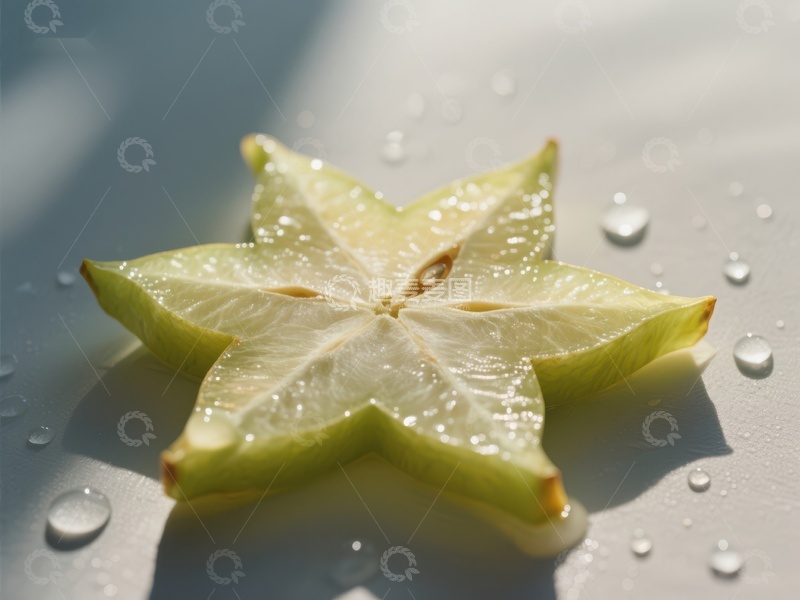 高清大图下载【趣麦麦图】切片杨桃的星形图案