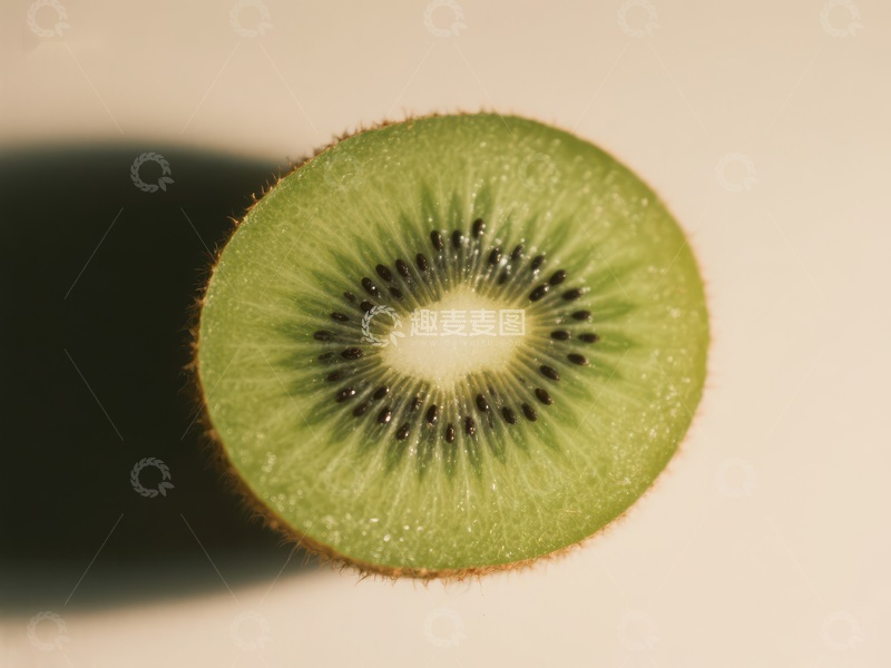 高清大图下载【趣麦麦图】切开的猕猴桃横截面特写
