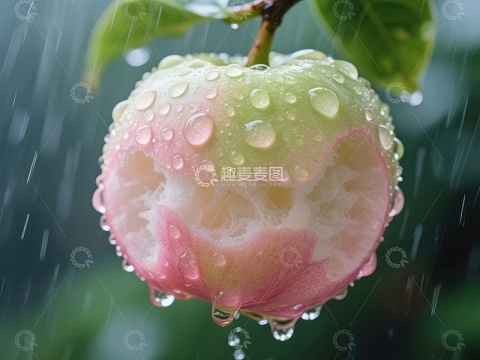 雨中绽放的花朵