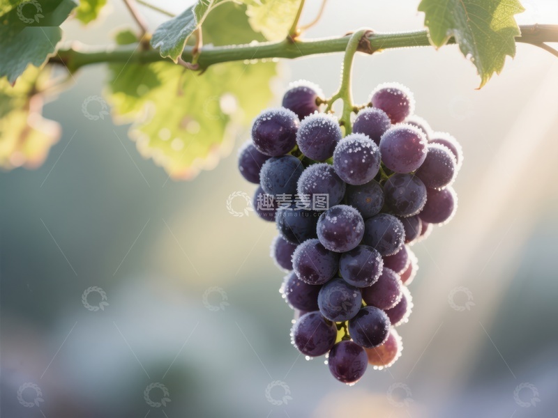 高清大图下载【趣麦麦图】阳光下的葡萄串