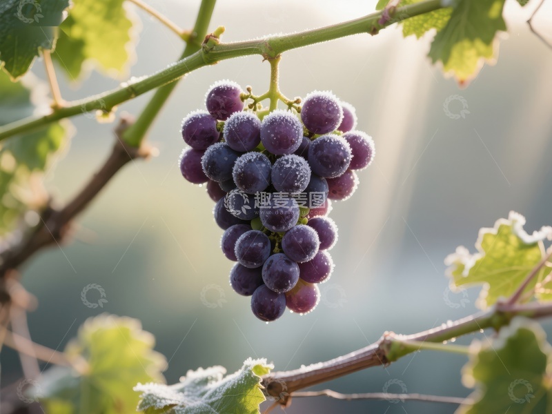 高清大图下载【趣麦麦图】葡萄藤上的紫葡萄