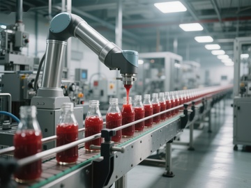 自动化生产线灌装饮料