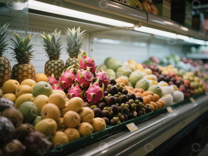 高清大图下载【趣麦麦图】超市水果区展示