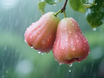 雨中莲雾，清新自然